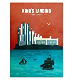 Affiche de Film Minimaliste King's Landing Westeros Travel, Game of Thrones Poster, GOT Poster, Unframed Print, Décor De Café, Décoration ...