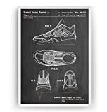 Air Jordan 4 1990 Patent Poster - Sneakers Trainers Basketball Shoe Room Giclee Print Art Decor Décoration Cadeau Gift - ...