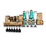 Bar mural avec tireuse & personnalisation | casier à whisky, distributeur de boissons, étagère de bar, bar domestique, porte-bouteille d'alcool