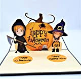 BC Worldwide Ltd 3D pop up carte à la main joyeux Halloween sorcière sorcier faucille faucille citrouille lanterne araignée homme ...