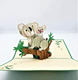 BC Worldwide Ltd fait à la main 3D pop up carte koala Australie anniversaire fête des pères fête des mères ...