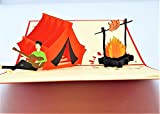 BC Worldwide Ltd fait à la main carte pop-up 3D camping invitation de barbecue en plein air anniversaire de mariage ...