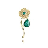 Belle Petite Fleur Broche Bijoux; Cadeau Quotidien de Anniversaire pour Femme (Turquoise)