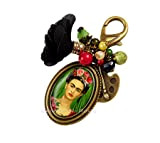 Bijou de sac .Frida.Kahlo. artiste peintre cadeau art vert peinture