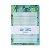 Bloc-notes feuillages, notes book, carnet A5, to do list, décoré avec motif