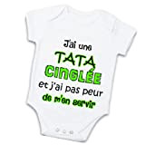 Body bébé personnalisable -"J'ai une tata cinglée" - Cadeau original