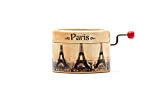 Boîte à musique avec la mélodie du film Amélie décorée de la Tour Eiffel à Paris.