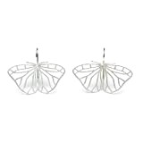 Boucles d'oreilles pendantes papillon en argent 925 massif femme design