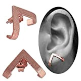 Boucles d'oreilles triangle huggie en argent sterling 925 plaque or rose fait main, Clous d'oreilles minimalistes modernes hypoallergéniques, boucles d'oreilles ...