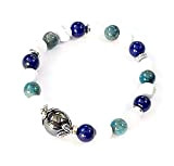 Bracelet Apatite, Howlite, Lapis Lazuli, Pierre de lune (aide régime)