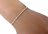 Bracelet chaine diamantée - Argent - Bracelet minimaliste femme tendance - Cadeau pour elle