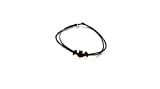 Bracelet cordon nœuds coulissants noir, mini pendentif chauve-souris argent 925, Taille enfant/Taille adulte, réglable