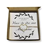 Bracelet fil Pendentif Coeur Or - Annonce Grossesse - Promue Marraine -Vendu dans une Boite Kraft 7 par 7-33 couleurs ...