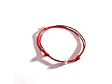 Bracelet fil rouge, perle toupie 3 mm argent 925, Bracelet minimaliste, Bracelet Porte bonheur, Bijou Homme Enfant Femme, 20 couleurs ...