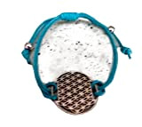 bracelet fleur de vie cordons turquoise