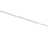 Bracelet multi chaine - Argent - Bracelet perle blanche - Oeil de chat - Bracelet 2 chaines - Bracelet réglable