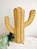 Cactus en paille décoration, Cactus en osier 60 cm