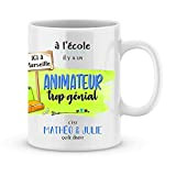 Cadeau animateur - Mug à personnaliser avec votre prénom pour animateur - idée cadeau animateur d'école