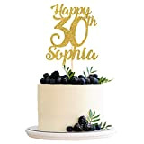 Cake Topper, Gâteau personnalisé avec nom et âge Joyeux anniversaire gâteau. 30ème, 40ème, 50ème gâteau. Personnalisé n'importe quel âge et ...