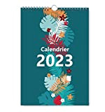 calendrier 2023 format A4, grandes cases, calendrier mural, planificateur organiser