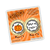 Carte à gratter personnalisable - Message au choix - Annonce originale grossesse ou événement - Modèle ticket de jeu Halloween