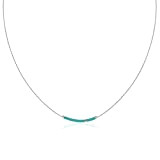Collier fin choker pierres turquoise - chaine serpent argent 925 - Collier pierres perles turquoise naturel - collier minimaliste discret
