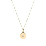 Collier pendentif étoile du Nord - Collier médaille étoile du Nord en Argent 925 ou Plaqué Or et Zirconium