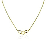 Collier Plaqué or gros maillons - trois cercles liés - symbole de l'amour infini - cadeau meilleures amies - cadeau ...
