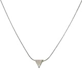 Collier triangle en argent sterling 925 délicat collier géométrique pendentif bijoux longueur 41 cm/16 pouces + rallonge 5 cm