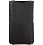Coque noir pour iPhone 11 Pro MAX, XS MAX, 8 Plus, 7 Plus, 6/6s Plus cuir véritable. Portefeuille avec poche ...