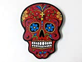 Crâne de sucre rouge - Jour des morts -Dia de Los Muertos - Calavera - Horloge murale