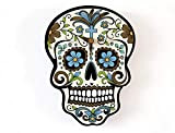 Crâne en sucre beige - Jour des morts -Dia de Los Muertos - Calavera - Horloge murale