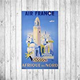Déco reproduction d'affiche vintage - Air France Afrique du nord - sur papier photo 250gr/m2