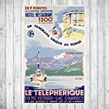 Déco reproduction d'affiche vintage - Téléphérique Annecy - sur papier photo 250gr/m2
