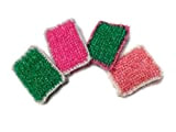 Eponge tawashi durable rectangulaire, accessoire pour la vaisselle ou le corps, lavable en machine, fait main au crochet, coloris au ...