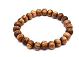 ETHNICFEATHER -Bracelet en perles de bois d'olivier - perles artisanales Françaises - bijoux mixte homme ou femme