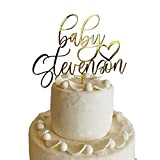 Gâteau personnalisé avec nom de bébé, Party décorations d'anniversaire, Cadeau pour les filles, garçons, Fête d'événement, Cake topper félicitations naissance ...