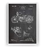 Harley Davidson Cycle Support 1928 Affiche De Brevet - Impressions Prints Art Moto Motocycle Motocyclette Motarde Motard Patent Posters Poster ...