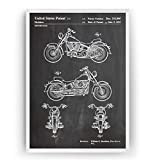 Harley Davidson Motorcycle 1993 - Patent Poster Giclee Print Art Decor Décoration Cadeau Gift - Frame Not Included