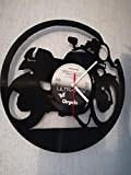 Horloge murale en vinyle disque horloge avec motif moto upcycling décoration horloge décoration murale horloge vintage décoration murale horloge rétro ...