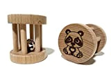 Jouet hochet cage à grelot Panda, jouet bébé Montessori
