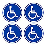 Kit Stickers Handicapés Handicapés - Pour Usage Extérieur et Intérieur - Car Van Truck Lorry Camper (Kit 4 pièces - ...