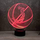 Lampe Ballon de Basket Dunk personnalisable 16 couleurs RGB & télécommande - Fabriquée en France - Lampe de table - ...