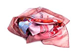 Longue foulard en soie à l'aquarelle rose