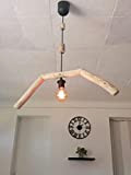 Lustre Arc en bois flotté, suspension luminaire en bois flotté, lampe suspendue contemporaine, lampe de plafond, éclairage en bois