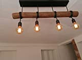 Lustre Dahlia 4 lumières en bois flotté, suspension luminaire en bois flotté, lampe suspendue contemporaine, lampe de plafond, éclairage