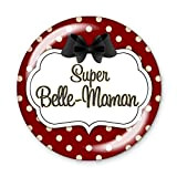 Magnet 56mm Super belle-maman aimant frigo idée cadeau anniversaire noël fête des mères