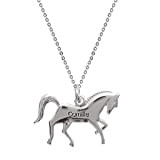 MELI MELOW Collier avec cheval poney et gravure du prénom de votre choix en argent 925/000 thème équitation bijou personnalisé ...