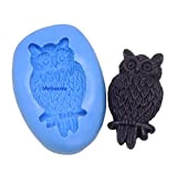 Mini Moule silicone hibou, chouette 2,6 cm - Pour loisirs créatifs, pâte polymère, Fimo, cernit, sculpey