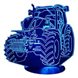 NEW H Tracteur. lampe 3D à LED - led illusion 3D - 7 Couleurs